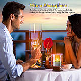 WIGUROE 12 світлодіодних чайних свічок, сонячні свічки, без полум'яні мерехтливі чайні свічки, реалістичні та яскраві електричні, фото 5