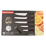 Набір кухонних ножів Rainberg RB-2516 з нержавіючої сталі з ергономічними рукоятками (44544-RB-2516_276), фото 7