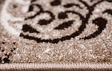 Килим 4х4 з ворсом на тканній основі коричневий вензель Mira 24022/234, фото 5