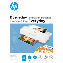 Плівка для ламінування HP Everyday Laminating Pouches, A6, 80 Mic, 110 x 160, 25 pcs (9156) (838142) - оригінал