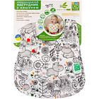 Promo Ціна! Слинявчик Еко Пупс Eco Cotton Premium непромокаючий з кишенею Бегемотик (EPB-005) - тільки на ZaGrosh.com.ua
