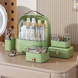 Переносний б'юті бокс Elegance Kit для зберігання косметики та прикрас. Настільний косметичний органайзер, набір із 5 кейсів