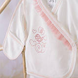 Костюм "Равлик-2" дівчинка інтерлок зріст 62 см (1 – 3 місяці) Betis Молочний з пудровим, фото 3