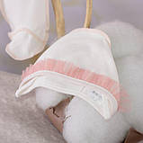 Костюм "Равлик-2" дівчинка інтерлок зріст 62 см (1 – 3 місяці) Betis Молочний з пудровим, фото 4