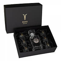 Горілчаний набір "Національна поліція Dark" – 7 предметів, срібна емблема НПУ, темна емаль Гранд Презент GPB77MVS2XGD