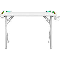 Стіл ігровий Defender Foton RGB 110x60x75мм, кріплення для кружки та гарнітури, білий (64308)