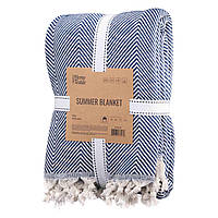 Плед ARDESTO Summer 100% бавовна, синій 210х230 см (ART0922SB)