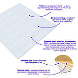 Панель стінова 3D 700х700х4мм Біла вагонка SW-00001964, фото 2