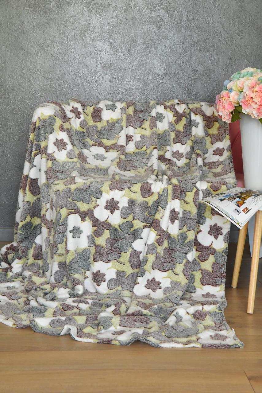 Плед із квітковим принтом розмір 200*220 158583P, фото 1