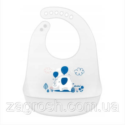 Promo Ціна! Нагрудничок Akuku силіконовий Слон (A0506) - тільки на ZaGrosh.com.ua