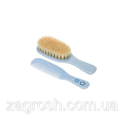 Promo Ціна! Набір для догляду за дитиною Canpol babies Newborn Baby Щітка та гребінець блакитний (7/406_blu) - тільки на, фото 1