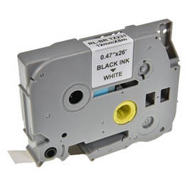 Стрічка для принтера етикеток UKRMARK RL-B-T231P-BK/WT, аналог TZE231. 12 мм х 8 м (900242) - оригінал