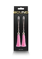 Затискачі для сосків NS Novelties Bound Nipple Clamps T1 Pink AIW Or2514, фото 3