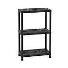 Promo Ціна! Стелаж Plastmeccanica Universal Vent пластиковий 3 полиці 60х30х95 см чорний (5684) - тільки на ZaGrosh.com.ua