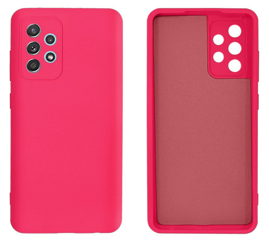 Чохол Silicone case Camera Protective для Samsung A72 (15) бордовий Rose red