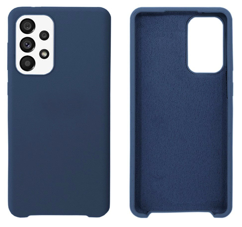 Чохол Silicone case Camera Protective для Samsung A73 (08) темно-синій Dark Blue