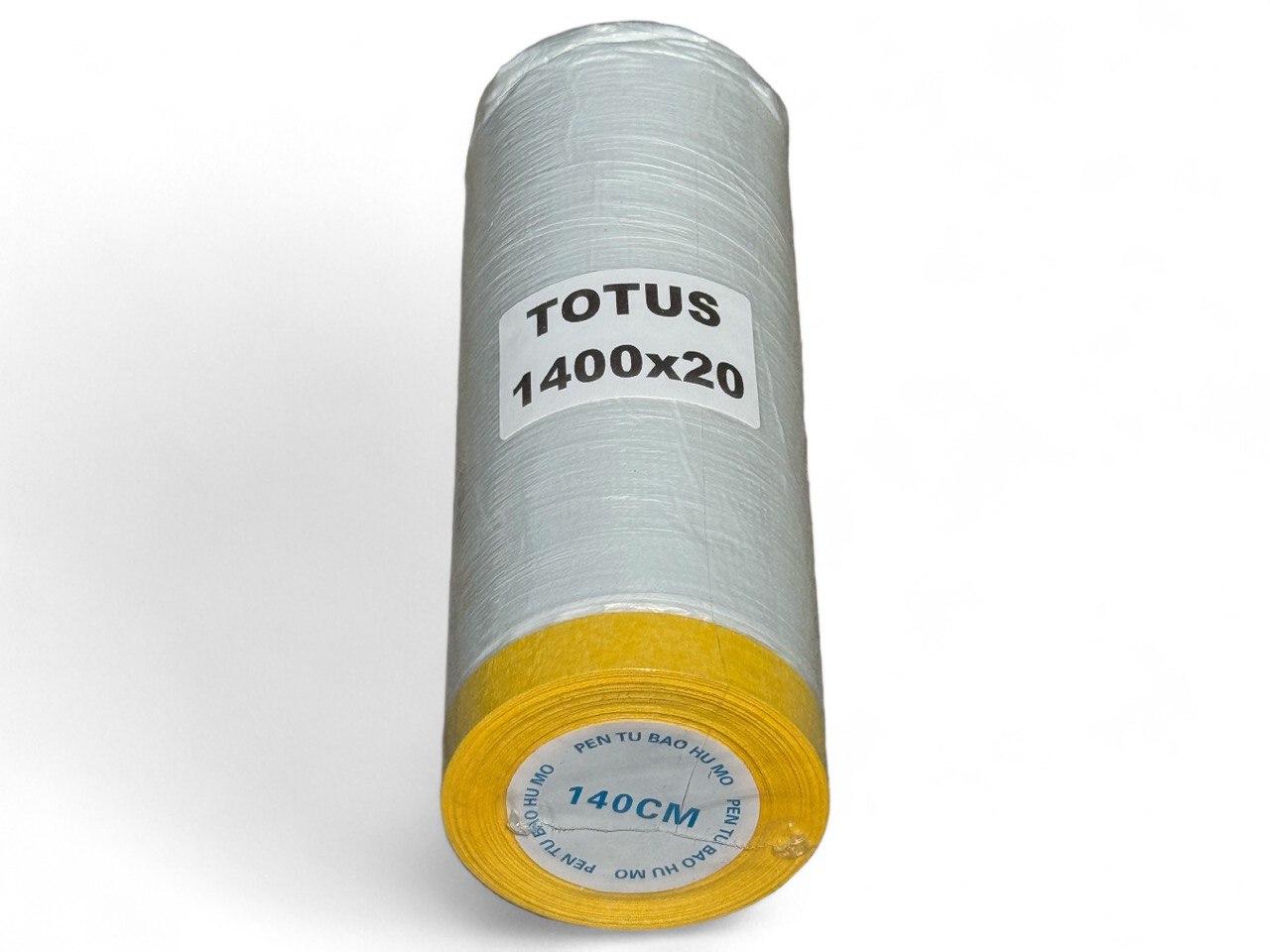Плівка захисна з малярною стрічкою TOTUS 1400мм х 20м