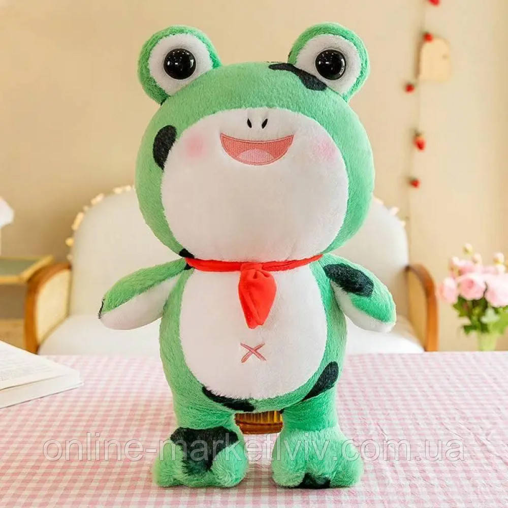 М'яка іграшка обіймашка "Жаба" 45см / Плюшева іграшка подушка / Плюшева жабка / Плюшева жаба, фото 1