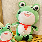 М'яка іграшка обіймашка "Жаба" 45см / Плюшева іграшка подушка / Плюшева жабка / Плюшева жаба, фото 5