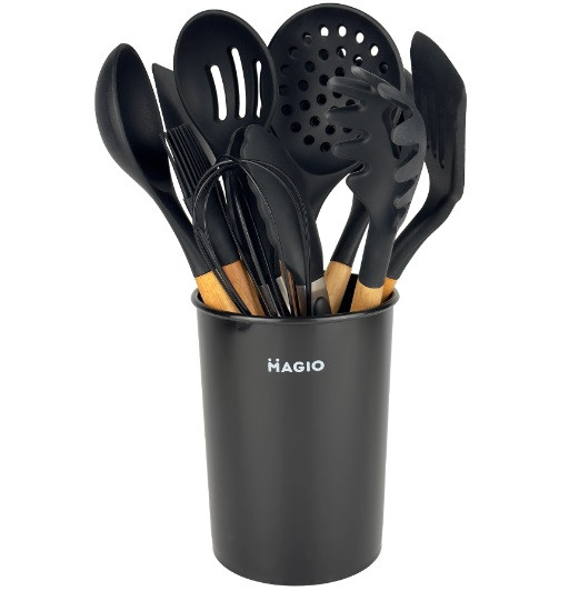 Набір кухонного приладдя Magio MG-1141 11 предметів чорний ID 4723999