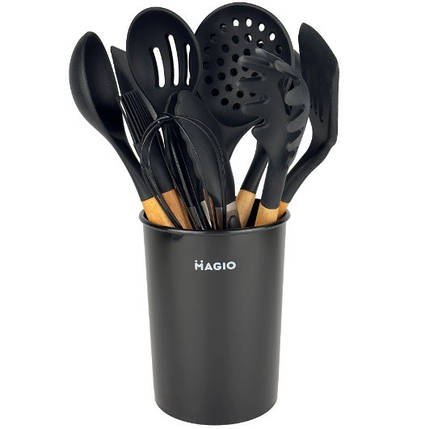 Набір кухонного приладдя Magio MG-1141 11 предметів чорний ID 4723999, фото 1