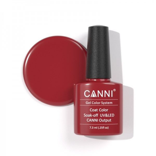 Canni Гель-лак 027 темно-червоний, 7,3ml