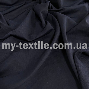 Двонитка тканина трикотажна хб Туреччина 240 grm 180 см Темно-синій