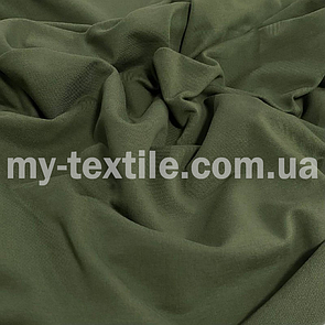 Двонитка тканина трикотажна хб Туреччина 240 grm 180 см Хакі