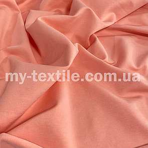 Двонитка тканина трикотажна хб Туреччина 240 grm 180 см Персиковий