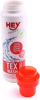 Рідкий засіб для прання мембранних тканин Hey-Sport Tex Wash (250 мл) | Goretex, Sympatex, Schoeller, Laytec та ін., фото 1