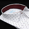 Сорочка чоловіча, приталена (Slim Fit), з довгим рукавом, FITMENS FS-002294 Beyaz Bordo 90% бавовна 10%, фото 3