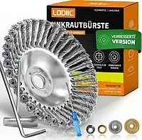 Проволочная щетка для мотокосы 25,4 мм насадка для бензиновых триммеров, удаление сорняков, кордщетка крацовка