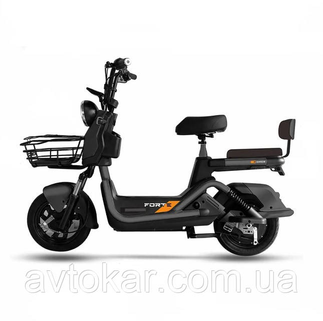 Велоскутер акумуляторний FORTE GS500 Чорний, Макс швидкість 35 км/год, Потужність двигуна 500 Вт ORG, фото 1