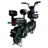 Велоскутер акумуляторний FORTE GS500 Чорний, Макс швидкість 35 км/год, Потужність двигуна 500 Вт ORG, фото 2