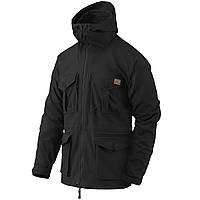 Куртка тактична Helikon-tex SAS Smock Duracanvas - Black,чорна військова куртка з кишенями та капюшоном ЗСУ
