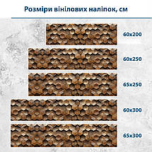 Наклейка на кухонний фартух 60 х 200 см, з фотодруком та захисною ламінацією Деревяні блоки (БП-s_tx391), фото 3
