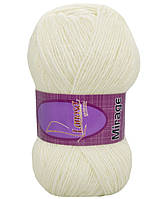 Lanoso MIRAGE (Ланосо Міраж) № 208 білий (Пряжа вовняна з акрилом, нитки для в'язання)