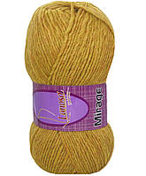 Lanoso MIRAGE (Ланосо Міраж) № 913 жовтий (Пряжа вовняна з акрилом, нитки для в'язання)