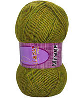 Lanoso MIRAGE (Ланосо Міраж) № 5562 зелений (Пряжа вовняна з акрилом, нитки для в'язання)