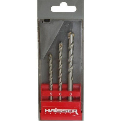 Набір свердл HAISSER по бетону 3шт Haisser Professional - 5,6,8мм (79801)