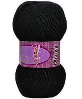 Lanoso MIRAGE (Ланосо Міраж) № 960 чорний (Пряжа вовняна з акрилом, нитки для в'язання)