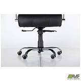 Крісло офісне Атлантіс чорне Хром Механізм ANYFIX шкірзамінник Неаполь N-20, ТМ Амф, фото 9