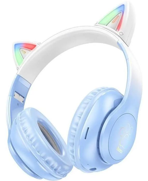 Bluetooth Stereo Hoco W42 Cat Ear crystal blue