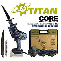 Акумуляторна шабельна пила TITAN PRS6021-CORE SET1