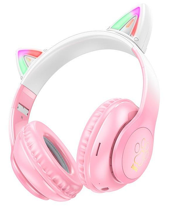 Bluetooth Stereo Hoco W42 Cat Ear cherry blossom, фото 1