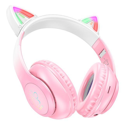 Bluetooth Stereo Hoco W42 Cat Ear cherry blossom, фото 3