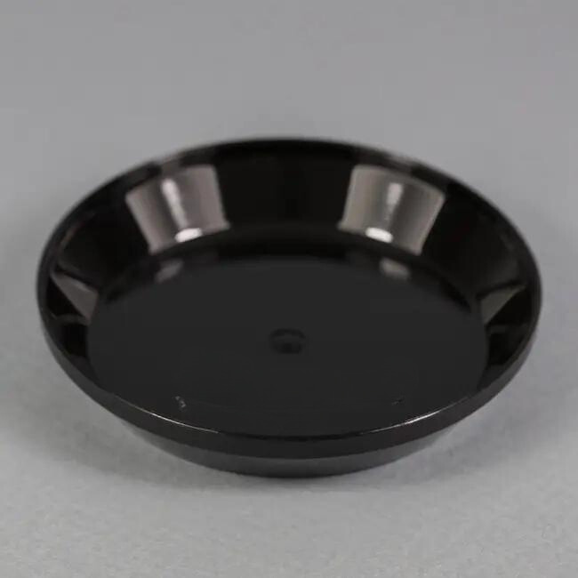 Тарілочка "Коло" 68х12мм Чорна для десертів та закусок багаторазова склопластик 10 шт/уп, фото 1