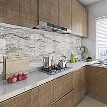 Наклейка на кухонний фартух 60 х 200 см, з фотодруком та захисною ламінацією Смугастий мармур (БП-s_tx37663), фото 4