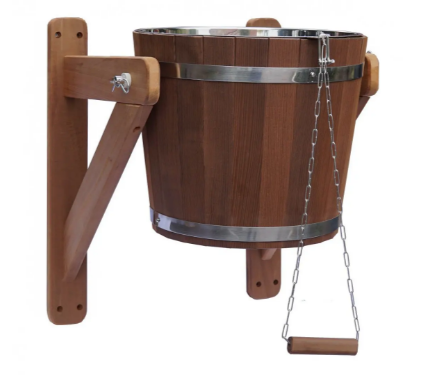 Відро – водоспад 30 л термодерево з нерж. вставкою для сауни лазні., фото 1