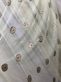 Тюль з органзи на метраж, высота 2,8м (1111-7)